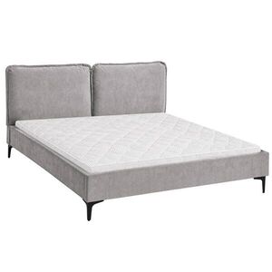 Beautysofa ČALOUNĚNÁ POSTEL Sombra, manželská postel 160x200 cm s pěnovou matrací 10 cm, žinylková látka, šedá obraz