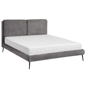 Beautysofa ČALOUNĚNÁ POSTEL Nuit, dvoulůžko 160x200 cm s taštičkovou matrací 26 cm, žinylková látka, tmavě šedá obraz