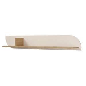 Beautysofa NÁSTĚNNÝ REGÁL Camel, 150 cm s dekorativní zadní stěnou, jarní dub + Macadamia obraz