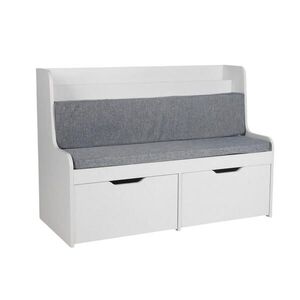 Relaxdays LAVICE bílá šedá dětská se 2 zásuvkami 70/100/45 cm obraz