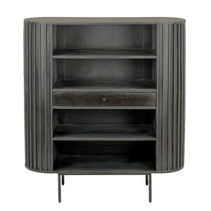 Livetastic REGÁL, černá, mangové dřevo, 105/122/40 cm obraz