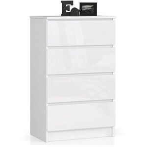 RAUMHIRSCH FURNITURE KOMODA bílá, bílá lesklá 99/60/40 obraz