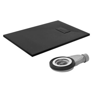 LuxeBath SPRCHOVÁ VANU 100x70 cm černá se sifonovou sadou z SMC obraz