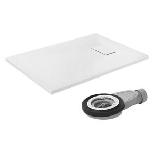 LuxeBath SPRCHOVÁ VANICKÁ 100x70 cm bílá s odtokovou sadou z SMC obraz