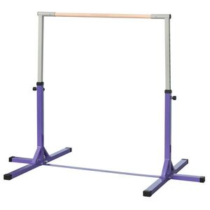 HOMCOM GYMNASTICKÁ HRAZDA, 13stupňově nastavitelná, nosnost až 75 kg, fialová obraz