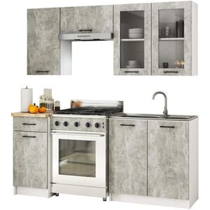 RAUMHIRSCH FURNITURE KUCHYŇSKÝ BLOK Beton 203/180/46 obraz