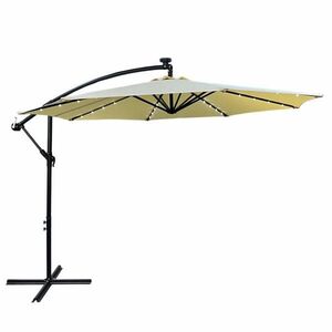 RAUMHIRSCH FURNITURE ZAHRADNÍ PARAPL s LED, solární Béžová 300/245/300 obraz
