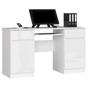 RAUMHIRSCH FURNITURE PSACÍ STŮL Bílý, Bílý lesk 77/135/50 obraz