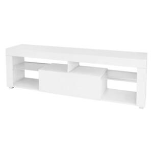 ML-DESIGN TELEVIZNÍ SKŘÍŇKA, bílá, 140 x 51 x 35 cm, se zásuvkou a 2 skleněnými policemi obraz