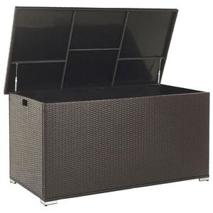 Beliani ÚLOŽNÝ BOX NA POLSTROVÁNÍ Ratan hnědý 155/75 cm Modena obraz