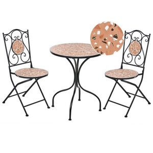 Beliani BISTRO SADA skládací Kov Černá Adrano obraz
