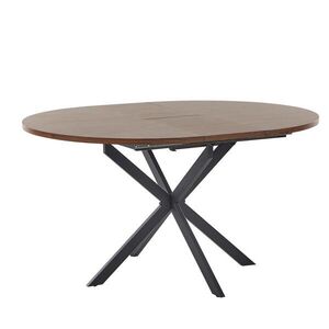 Beliani ROZKLÁDACÍ JÍDELNÍ STŮL 110/140-110 cm Tmavší Odstín dřeva/Černý Friona obraz