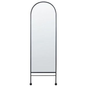 Beliani NÁSTĚNNÉ ZRCADLO Kov černé 45/145 cm Jarnages obraz