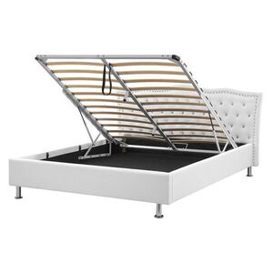 Beliani POSTEL 160/200 cm Bílá Metz obraz