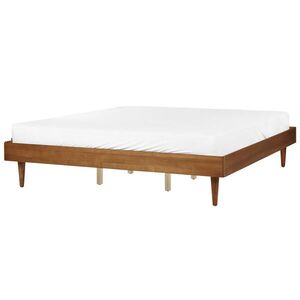 Beliani POSTEL s roštem 180/200 cm Hnědá Toucy obraz