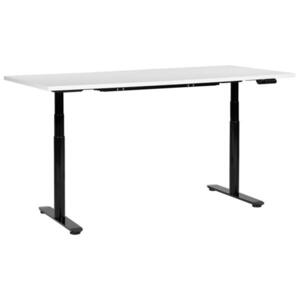 Beliani PSACÍ STŮL bíločerný 180/80 cm elektrický výškově nastavitelný Destin IV obraz