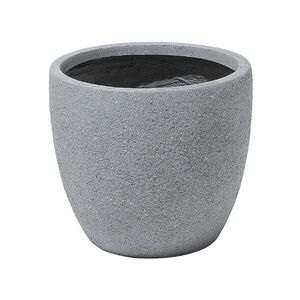 Beliani KVĚTINÁČ světle šedý kulatý 36/36/32 cm Kannia obraz