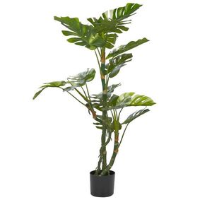 Beliani UMĚLÁ ROSTLINA v květináči 135 cm Zelená/Černá Monstera obraz