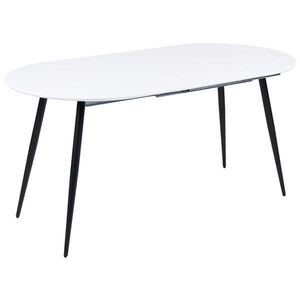 Beliani JÍDELNÍ STŮL bílý/černý 120/160/80 cm vysunovací Staverton obraz