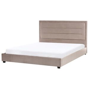 Beliani POSTEL s roštem 180/200 cm Taupe Rouen obraz