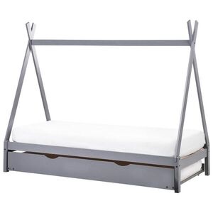 Beliani DĚTSKÁ POSTEL 90x200 cm Šedá Talmontiers obraz