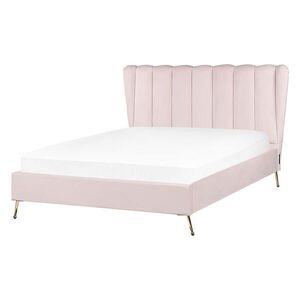 Beliani ČALOUNĚNÁ POSTEL 140/200 cm Růžová Miribel obraz