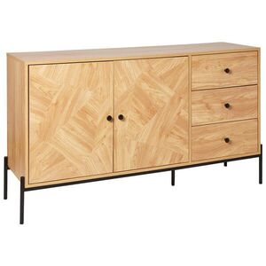Beliani SIDEBOARD se 2 dveřmi Hnědý Arizona obraz