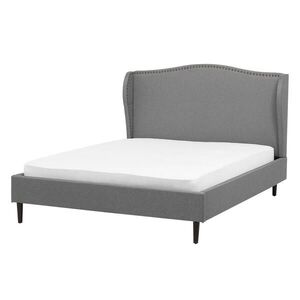 Beliani ČALOUNĚNÁ POSTEL 140/200 cm Šedá Colmar obraz