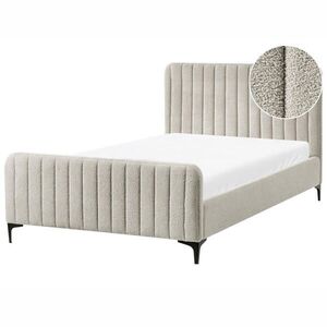 Beliani POSTEL s roštem 120/200 cm Béžová Lunan obraz