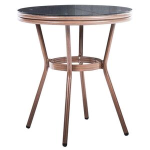 Beliani BISTRO STOLEK 70/70 cm Bezpečnostní sklo Šedý Rifreddo obraz