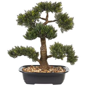 Beliani UMĚLÁ ROSTLINA v květináči 44 cm Zelená/Černá Pine obraz