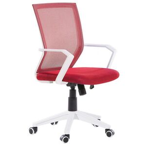 Beliani KANCELÁŘSKÁ ŽIDLE Polyester Červená Relief obraz
