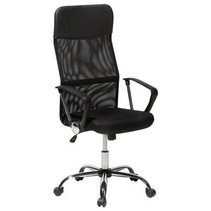 Beliani KANCELÁŘSKÁ ŽIDLE Umělá kůže Černá Design obraz