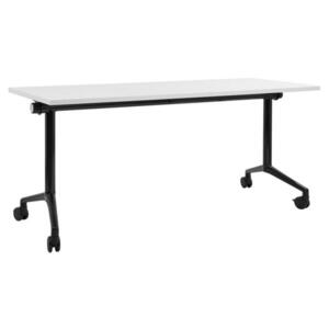 Beliani PSACÍ STŮL Skládací Bílý 160/60 cm s kolečky Cavi obraz
