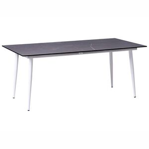 Beliani ZAHRADNÍ STŮL 180/90 cm Mramor Look Šedý Mramor Tolentino obraz