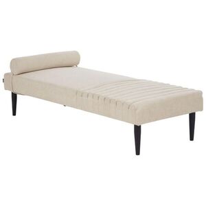 Beliani ČALOUNĚNÉ LEHÁTKO CHAISE LONGUE Látka Béžové Mauriac obraz