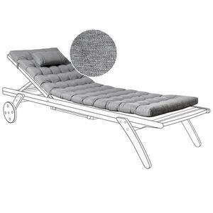 Beliani POLSTROVÁNÍ na lehátko Šedé melírované 56/189 cm Cesana Premium obraz