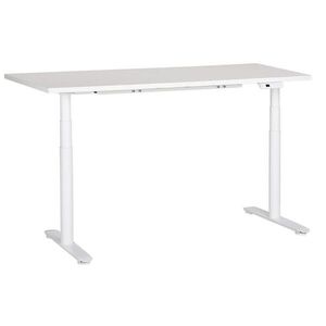 Beliani PSACÍ STŮL bílý 160/72 cm elektrický výškově nastavitelný Destin IV obraz