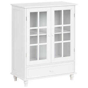 Beliani SIDEBOARD se skleněnými dveřmi 71 cm Bílý Carlet obraz