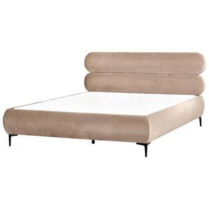 Beliani POSTEL s roštem 180/200 cm Taupe Lessay obraz