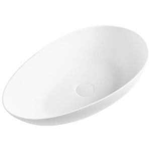 Beliani UMYVADLO NA DESKU Bílé 60/35 cm Sauzal obraz