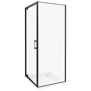 Beliani SPRCHOVÝ KOUT 70/70/185 cm Černý Darli obraz