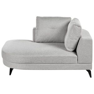 Beliani ČALOUNĚNÉ LEHÁTKO CHAISE LONGUE Umělý len Šedé Yuri obraz