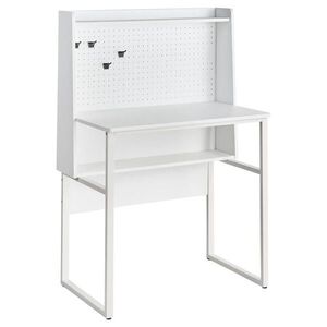 Beliani PSACÍ STŮL s děrovanou deskou Bílý 84/48 cm Buxton obraz
