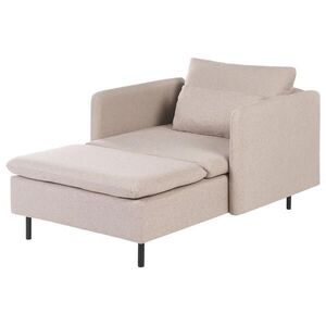 Beliani ČALOUNĚNÉ LEHÁTKO CHAISE LONGUE Látka Béžové Egeris obraz