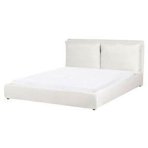 Beliani POSTEL s roštem 160/200 cm Krémově bílá Bajonna obraz