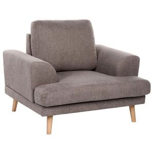Beliani KŘESLO Látka Hnědé Kildal obraz