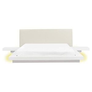 Beliani POSTEL s LED 160x200 cm Bílá Zen obraz