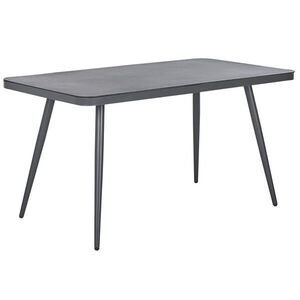 Beliani ZAHRADNÍ STŮL Hliník šedý 140/80 cm Lipari obraz