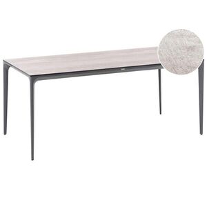 Beliani ZAHRADNÍ STŮL 180/90 cm Holzoptik Světle šedý Sovareto obraz
